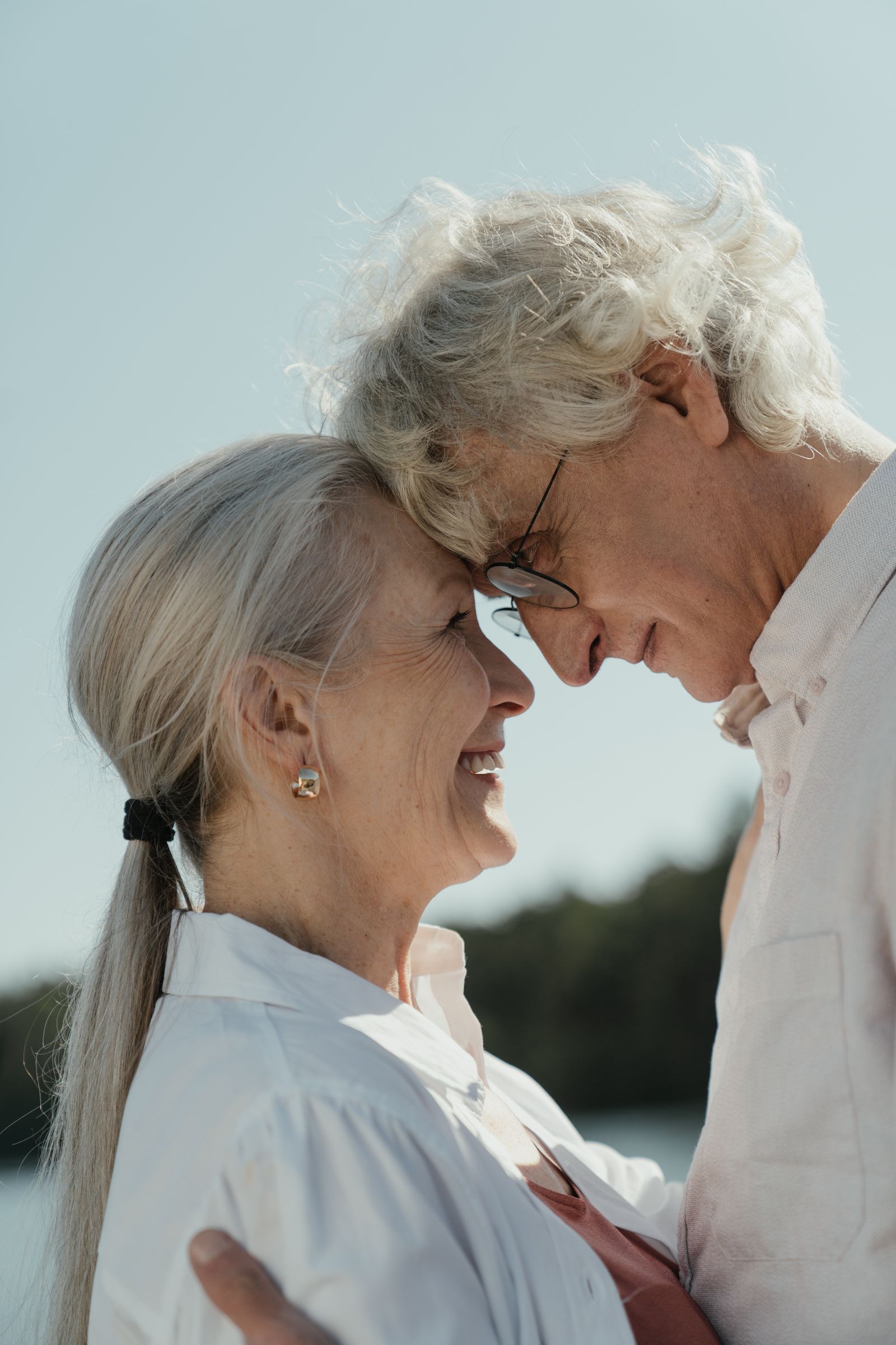 Senior couple enjoying time together outdoors